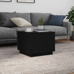 Berkfield Coffee Table With Led Lights Black Oak 50X50X40 Cm - thumbnail 5