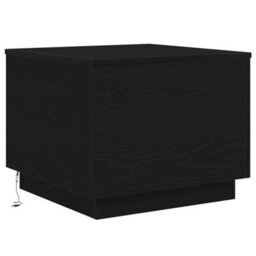 Berkfield Coffee Table With Led Lights Black Oak 50X50X40 Cm - thumbnail 2