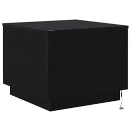 Berkfield Coffee Table With Led Lights Black Oak 50X50X40 Cm - thumbnail 9