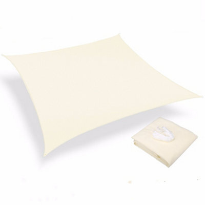 White 3X3M Rectangular Shade Sail Waterproof Uv Resistant - image 1
