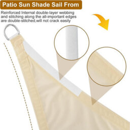 White 3X3M Rectangular Shade Sail Waterproof Uv Resistant - thumbnail 5