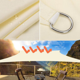White 3X3M Rectangular Shade Sail Waterproof Uv Resistant - thumbnail 4