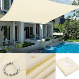 White 3X3M Rectangular Shade Sail Waterproof Uv Resistant - thumbnail 3