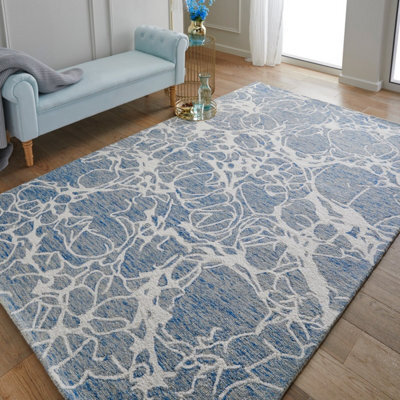 Oriental Weavers Hampton Sophie Blue Ivory Rug-160Cm X 230Cm - image 1