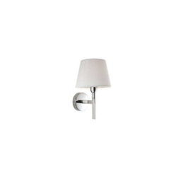 Luminosa Lighting Luminosa Transition 1 Light Single Indoor Wall Light Polished Stainless Steel, Cream, E14