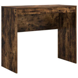 Berkfield Modern Writing Desk Smoked Oak Engineered Wood 90 X 40 X 76 Cm - thumbnail 1