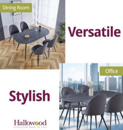 Hallowood Furniture Cullompton Large 160Cm Oval Table With 4 Grey Curved Back Chairs - thumbnail 6