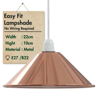 Modern Lampshade Cone Hanging Lampshade 22Cm Hanging Lights For Bedroom Living Room Kitchen Hallway - image 1