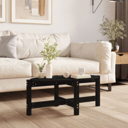 Berkfield Classic Coffee Table Black 87X48X35 Cm Solid Wood Pine - thumbnail 2
