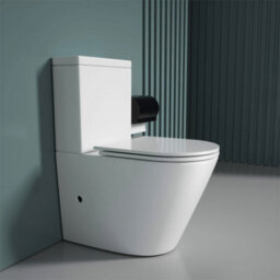 Durovin Bathrooms Modern Close Coupled Toilet And Handheld Bidet Sprayer Set For Personal Hygiene & Bathroom Cleaning - thumbnail 4