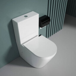 Durovin Bathrooms Modern Close Coupled Toilet And Handheld Bidet Sprayer Set For Personal Hygiene & Bathroom Cleaning - thumbnail 3