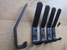 SISI UK Coat Rack Hook Wall Mounted Black Coated Double Hat And Coat Hanger Hook Towel Kitchen Bathroom Door Cabinet Bedroom With Screwx10 - thumbnail 4