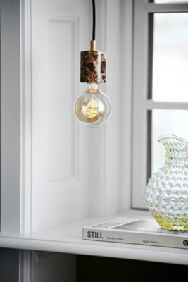 Nordlux Siv Marble Pendant Light Retro Brown,mains - image 1