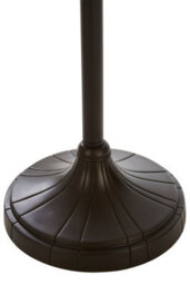 Orsina Tiffany Umbrella Shade Floor Lamp, Art Nouveau Wisteria Design, Nature-Inspired Multicoloured Glass Shade - thumbnail 3