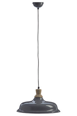 Orsina Grey Small Pendant Light, Adjustable Ceiling Hanging Light With Wooden Holder, Iron Light For Dining Room - image 1
