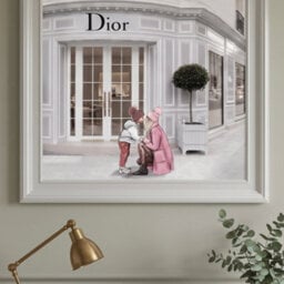 Home Luxe Interiors Dior Jewelry White Step Frame Luxury Wall Art 70X70Cm Home Decor - thumbnail 5