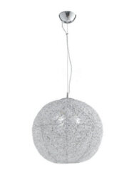 Luminosa Lighting Luminosa Astra 3 Light Dome Pendant Ceiling Light Chrome, Crystals 45X47Cm - thumbnail 1