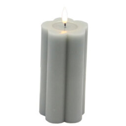 Luxe  Collection  Natural  Glow  2.75X5  Grey  Pillar  Led  Candle - thumbnail 1