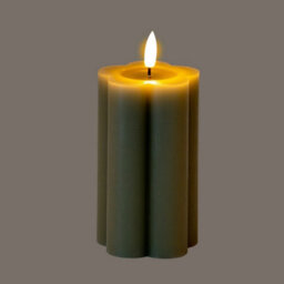 Luxe  Collection  Natural  Glow  2.75X5  Grey  Pillar  Led  Candle - thumbnail 2