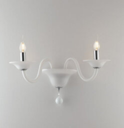 Luminosa Lighting Luminosa Soffio Twin 2 Light Candle Wall Light White 47X36X30Cm - thumbnail 1