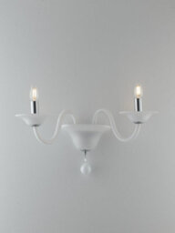 Luminosa Lighting Luminosa Soffio Twin 2 Light Candle Wall Light White 47X36X30Cm - thumbnail 2