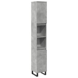 Walplus Bathroom Cabinet Concrete Grey 30X30X190 Cm Engineered Wood - thumbnail 2