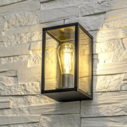 CGC Lighting Cgc Sienna Black Outdoor Garden Wall Porch Patio Lantern Light - thumbnail 1