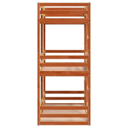 Berkfield Triple Bunk Bed Without Mattress Wax Brown 90X200 Cm Solid Wood Pine - thumbnail 6