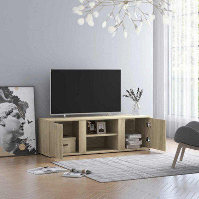 Walplus Tv Cabinet Sonoma Oak 120X34X37 Cm Engineered Wood - image 1