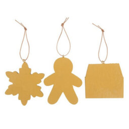 Set Of 3 Gingerbread Cookie Ornaments - Festive Christmas Tree Decorations - thumbnail 2