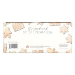 Set Of 3 Gingerbread Cookie Ornaments - Festive Christmas Tree Decorations - thumbnail 4