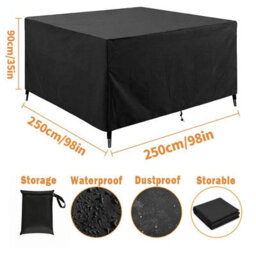 250X250X90Cm Heavy Duty Waterproof Garden Patio Furniture Cover For Rattan Table Sofa Outdoor - thumbnail 2