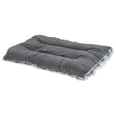 Beliani Pet Bed Ergani Velvet Grey - image 1