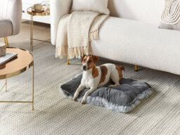 Beliani  Pet Bed Ergani Velvet Grey - thumbnail 2