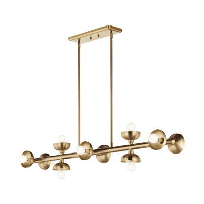 Luminosa Lighting Elstead Kichler Palta Bar Pendant Ceiling Light Contemporary Champagne Bronze 10X E14 - image 1