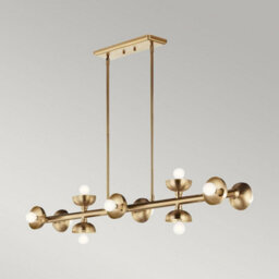 Luminosa Lighting Elstead Kichler Palta Bar Pendant Ceiling Light Contemporary Champagne Bronze 10X E14 - thumbnail 5