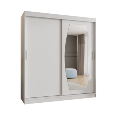 Arte Rossa Sliding Door Wardrobe 180Cm White - Bright Storage Solution - image 1