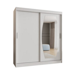 Arte Rossa Sliding Door Wardrobe 180Cm White - Bright Storage Solution - thumbnail 1