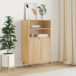 Berkfield Highboard Sonoma Oak 60X36X110 Cm Engineered Wood - thumbnail 1