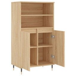 Berkfield Highboard Sonoma Oak 60X36X110 Cm Engineered Wood - thumbnail 6