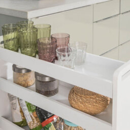Sobuy Nsr01-W 4 Tiers Serving Trolley, Slide Out Storage Rack Shelf On Wheels,w60Xd18Xh81.5 - thumbnail 5