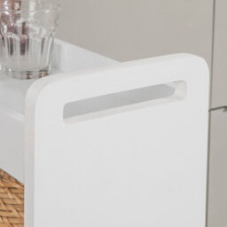 Sobuy Nsr01-W 4 Tiers Serving Trolley, Slide Out Storage Rack Shelf On Wheels,w60Xd18Xh81.5 - thumbnail 4