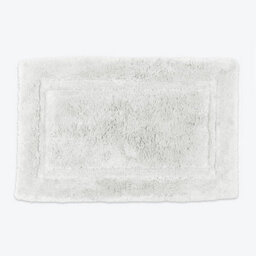Allure Bath Fashions Bamboo Cotton Non-Slip Bath Mat - White