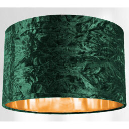 Happy Homewares Modern Green Crushed Velvet 14 Table/pendant Lampshade With Shiny Copper Inner - thumbnail 4