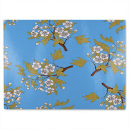 Benjamin Tate Design Orchid Branches On Blue Glass Chopping Boarddesigner Style - thumbnail 1