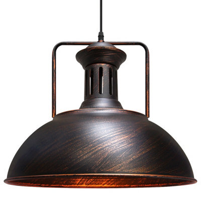 Long Life Lamps Company Steampunk Industrial Pendant Light Ceiling Lampshade Dome Metal M0131 - image 1