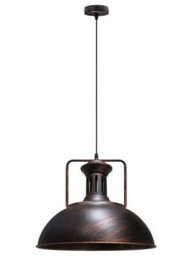 Long Life Lamps Company Steampunk Industrial Pendant Light Ceiling Lampshade Dome Metal M0131 - thumbnail 3