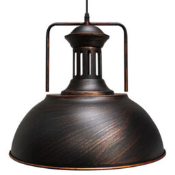 Long Life Lamps Company Steampunk Industrial Pendant Light Ceiling Lampshade Dome Metal M0131 - thumbnail 4