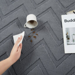 Bedlooms Grey High Low Pile Rug 60X110Cm, Soft Thick Piles, Diamond Pattern, Hallway Runner And Area Rugs - thumbnail 6