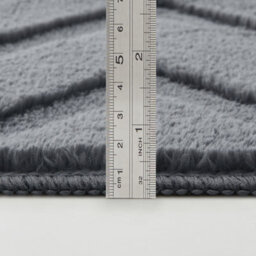 Bedlooms Grey High Low Pile Rug 60X110Cm, Soft Thick Piles, Diamond Pattern, Hallway Runner And Area Rugs - thumbnail 7
